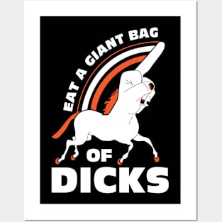 Eat A Giant Bag of Dicks Unicorn Posters and Art